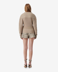 IRO Sweater Amona Crop Pullover Sweater, Mastic Soho-Boutique