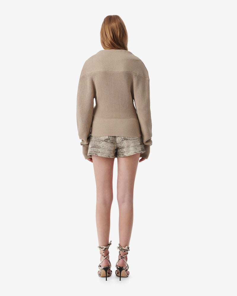 IRO Sweater Amona Crop Pullover Sweater, Mastic Soho-Boutique