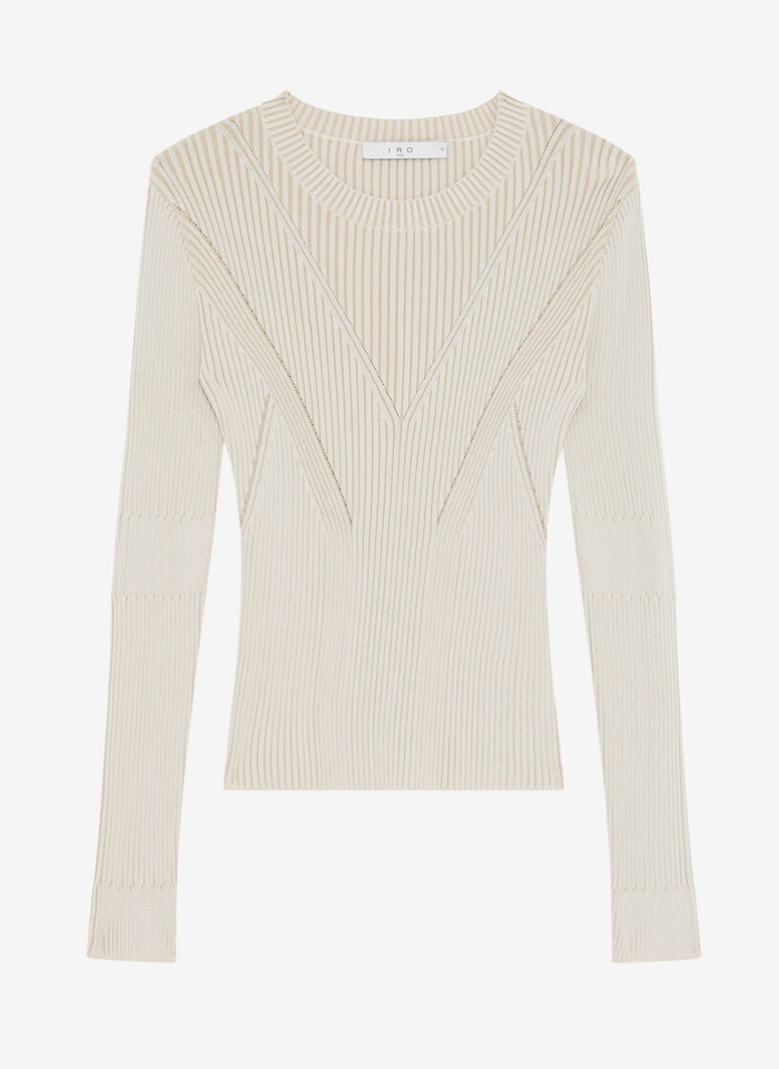 IRO Sweater Cleona Sweater, White/Beige Soho-Boutique