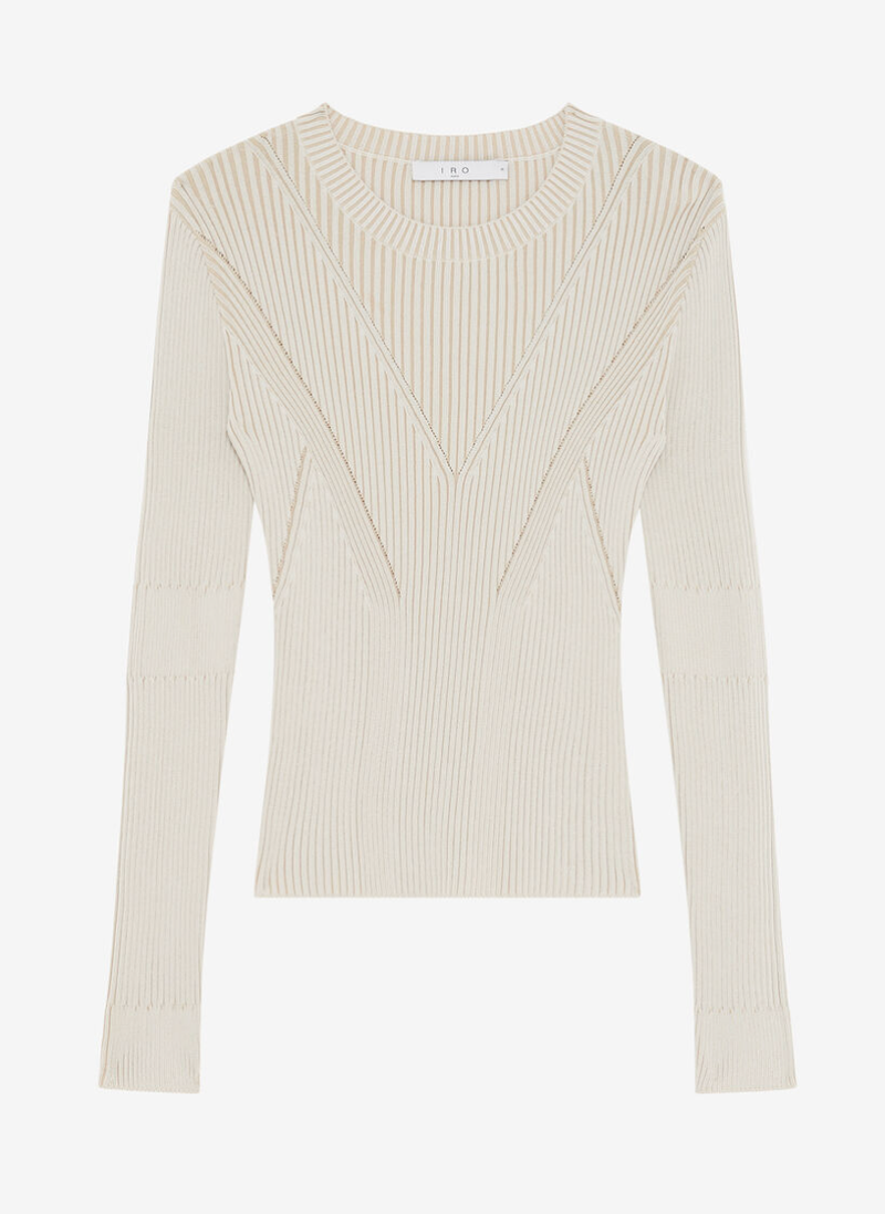 IRO Sweater Cleona Sweater, White/Beige Soho-Boutique