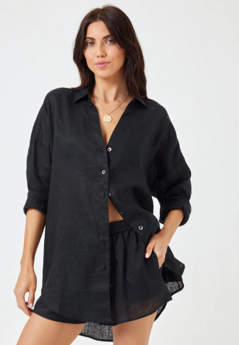 L Space Rio Tunic, Black Soho-Boutique