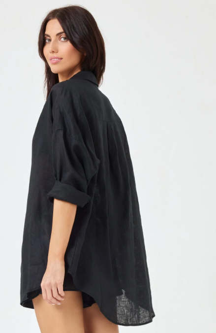 L Space Top Rio Tunic, Black Soho-Boutique