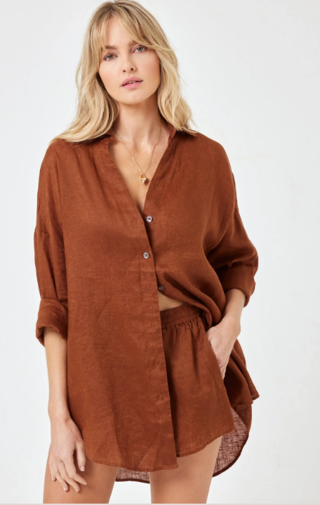 L Space Top Rio Tunic, Coffee Soho-Boutique