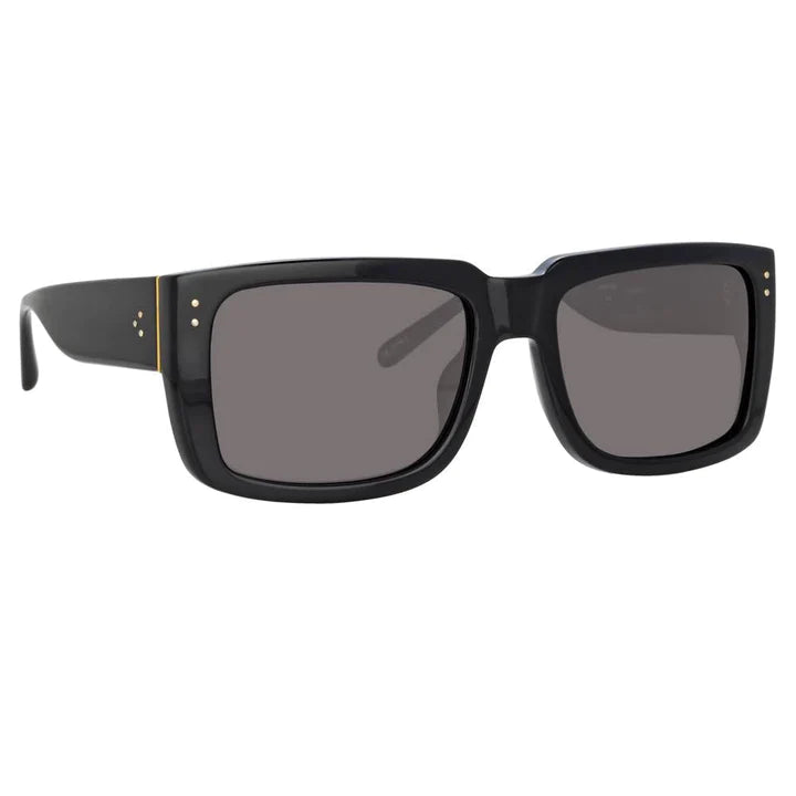 LINDA FARROW Accessory Morrison Sunglasses, Black Gold Soho-Boutique