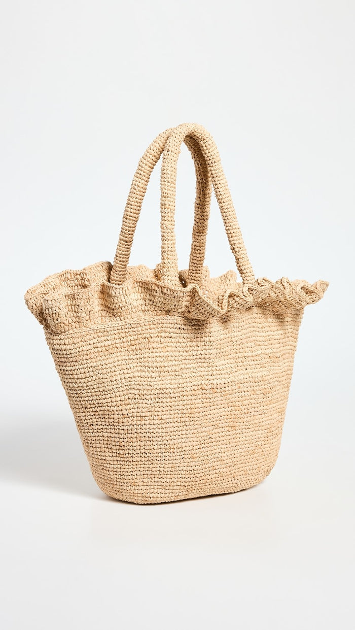 Loeffler Randall Bag Cyrus Raffia Tote, Natural Soho-Boutique