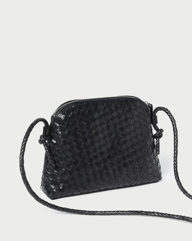 Loeffler Randall Bag Mallory Woven Crossbody, Black Soho-Boutique