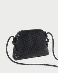 Loeffler Randall Bag Mallory Woven Crossbody, Black Soho-Boutique