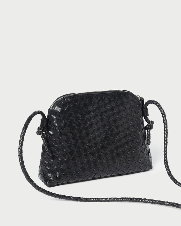 Loeffler Randall Bag Mallory Woven Crossbody, Black Soho-Boutique