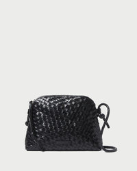 Loeffler Randall Bag Mallory Woven Crossbody, Black Soho-Boutique