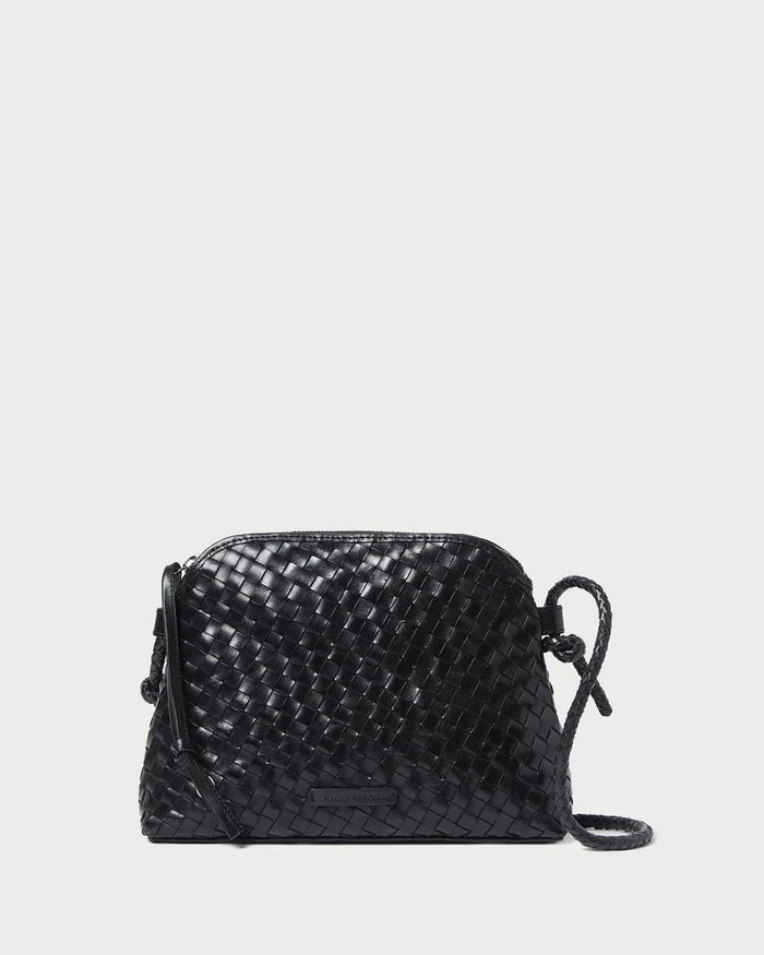 Loeffler Randall Bag Mallory Woven Crossbody, Black Soho-Boutique