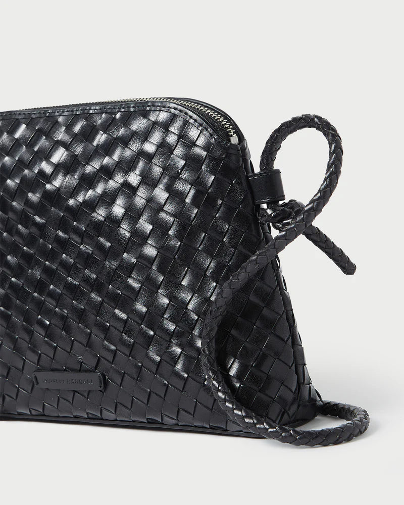 Loeffler Randall Bag Mallory Woven Crossbody, Black Soho-Boutique