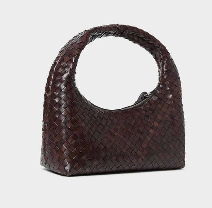 Loeffler Randall Bag Mercer Woven Shoulder Bag, Chocolate Soho-Boutique