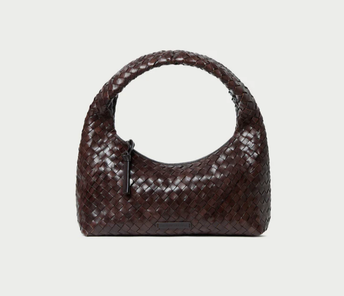 Loeffler Randall Bag Mercer Woven Shoulder Bag, Chocolate Soho-Boutique