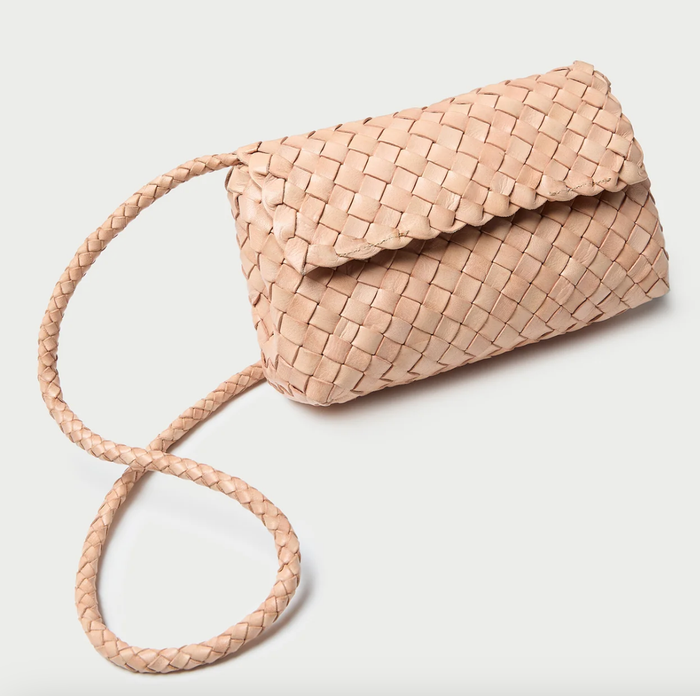 Loeffler Randall Bag Mini Woven Crossbody, Desert Sand Soho-Boutique