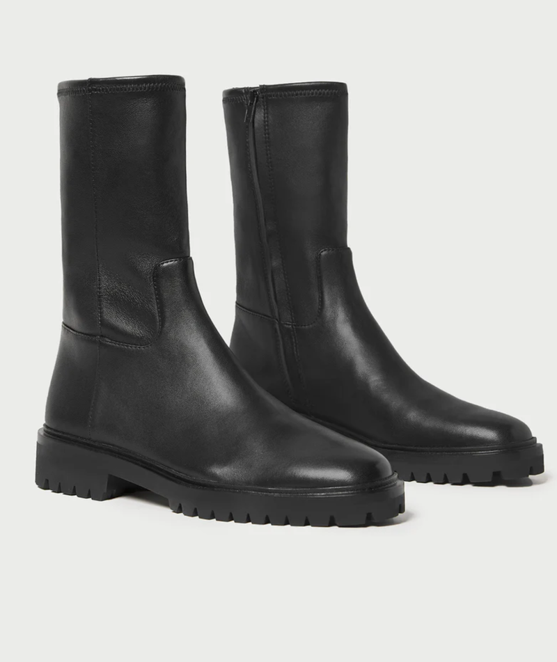 Loeffler Randall Boot Danny Lug Boot, Black Soho-Boutique