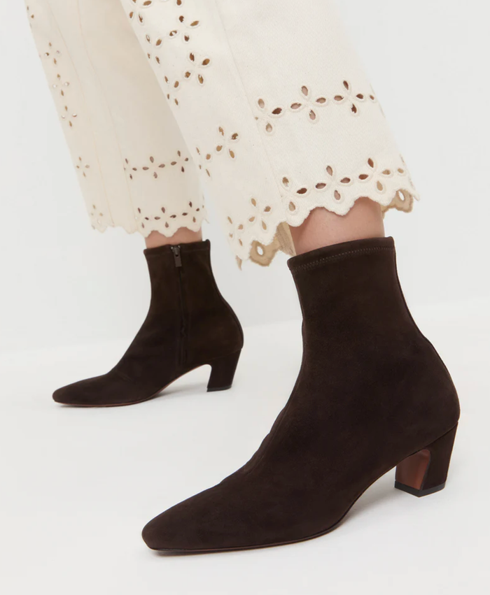 Loeffler Randall Boot Doria Ankle Boot, Brown Suede Soho-Boutique