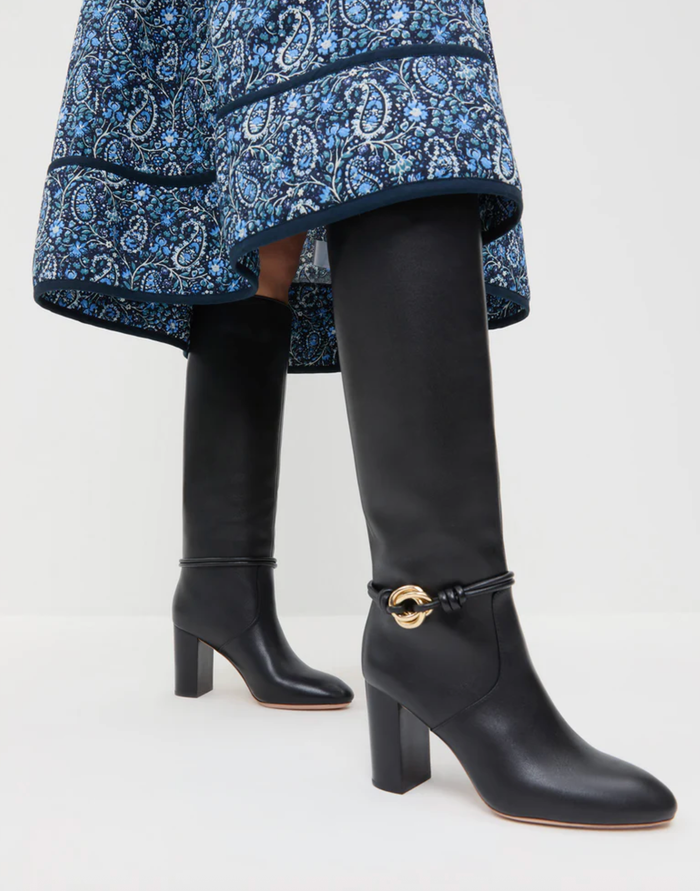 Loeffler Randall Boot Goldy Tall Boot, Black Gold Soho-Boutique