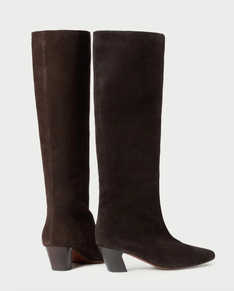 Loeffler Randall Boot Marley Tall Boot, Brown Suede Soho-Boutique