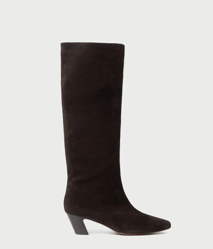 Loeffler Randall Boot Marley Tall Boot, Brown Suede Soho-Boutique