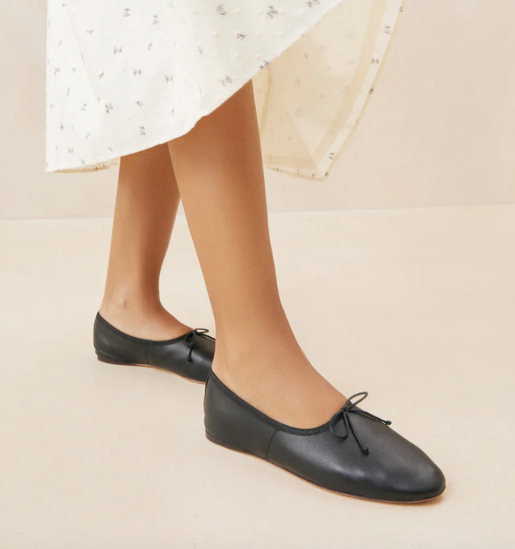 Loeffler Randall Landon Ballet Flat, Black Leather Soho-Boutique