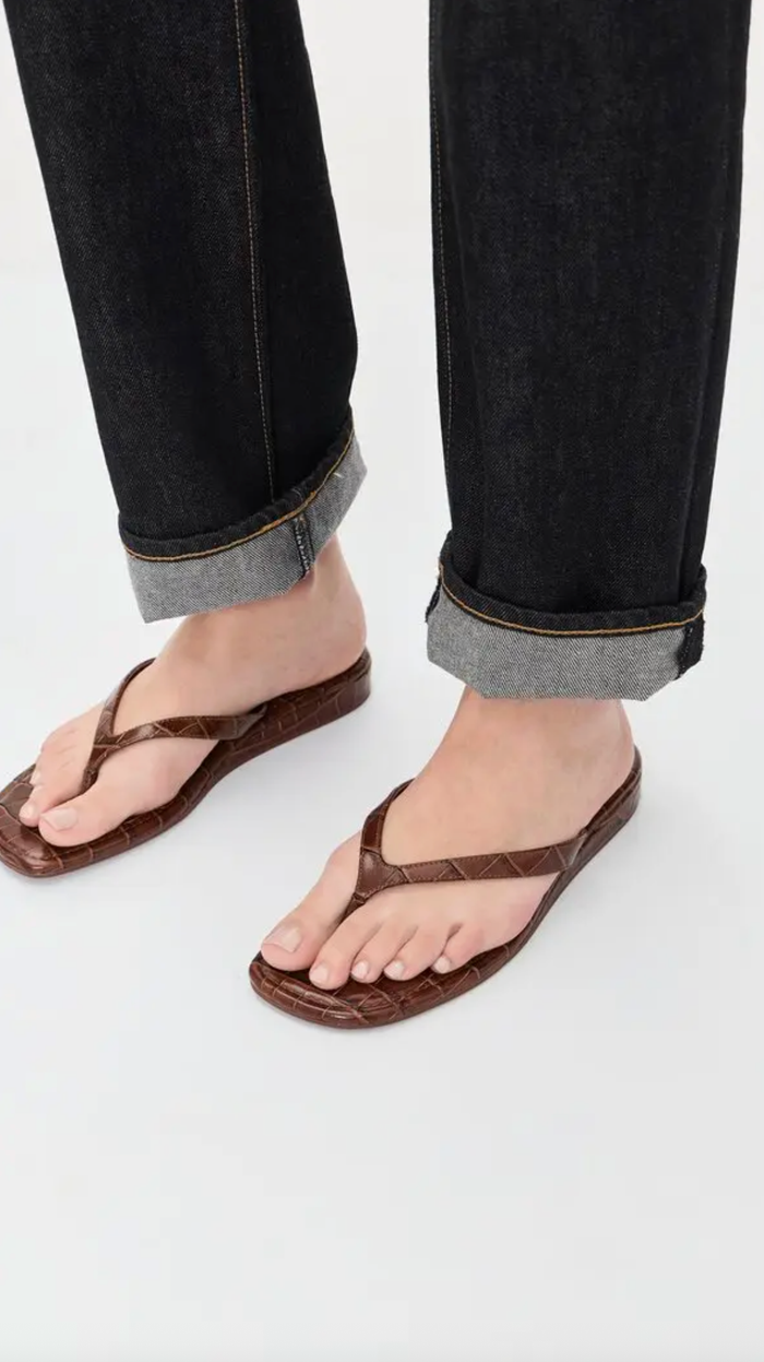 Loeffler Randall Sandals Lina Elevated Flip Flop, Espresso Soho-Boutique