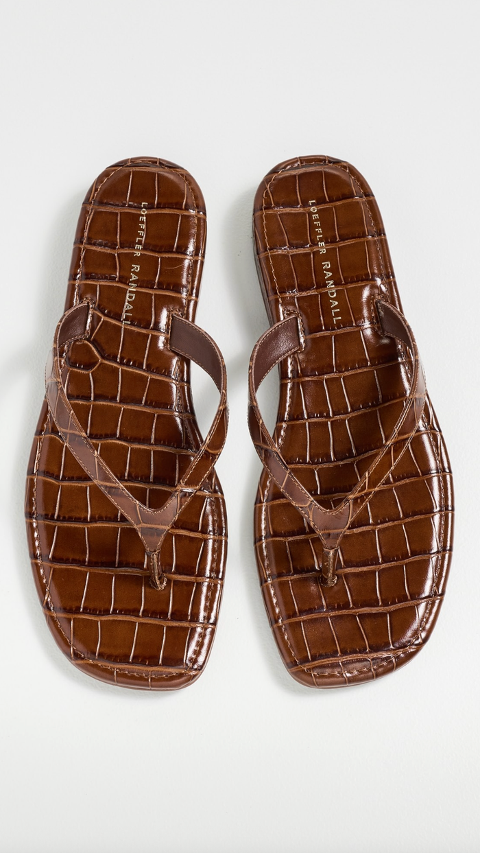 Loeffler Randall Sandals Lina Elevated Flip Flop, Espresso Soho-Boutique