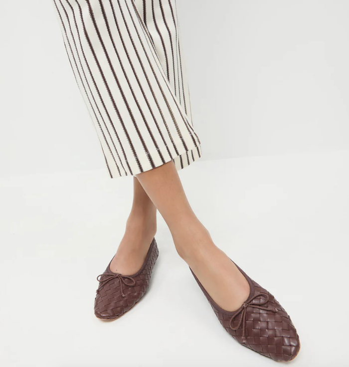 Loeffler Randall Shoe Landry Woven Flat, Chocolate Soho-Boutique