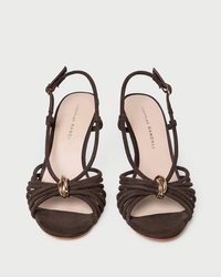 Loeffler Randall Shoe Mareka Strappy Heel W/ Hardware, Brown Suede Soho-Boutique