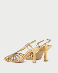 Loeffler Randall Shoes Alexandra Slingback Sandal, Gold Soho-Boutique