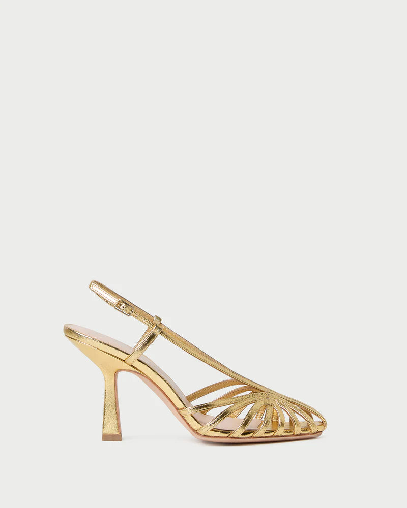Loeffler Randall Shoes Alexandra Slingback Sandal, Gold Soho-Boutique