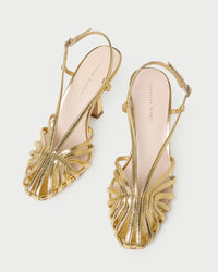 Loeffler Randall Shoes Alexandra Slingback Sandal, Gold Soho-Boutique