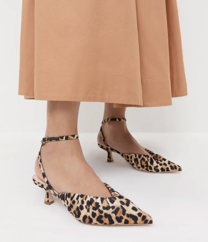 Loeffler Randall Shoes Rio Kitten Heel, Leopard Soho-Boutique