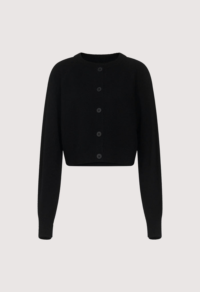 Loulou De Saison Cardigan Heike Cashmere Cardigan, Black Soho-Boutique