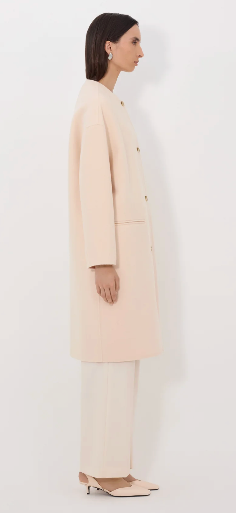 Loulou De Saison Coat Kerry Coat, Cream Rose Soho-Boutique