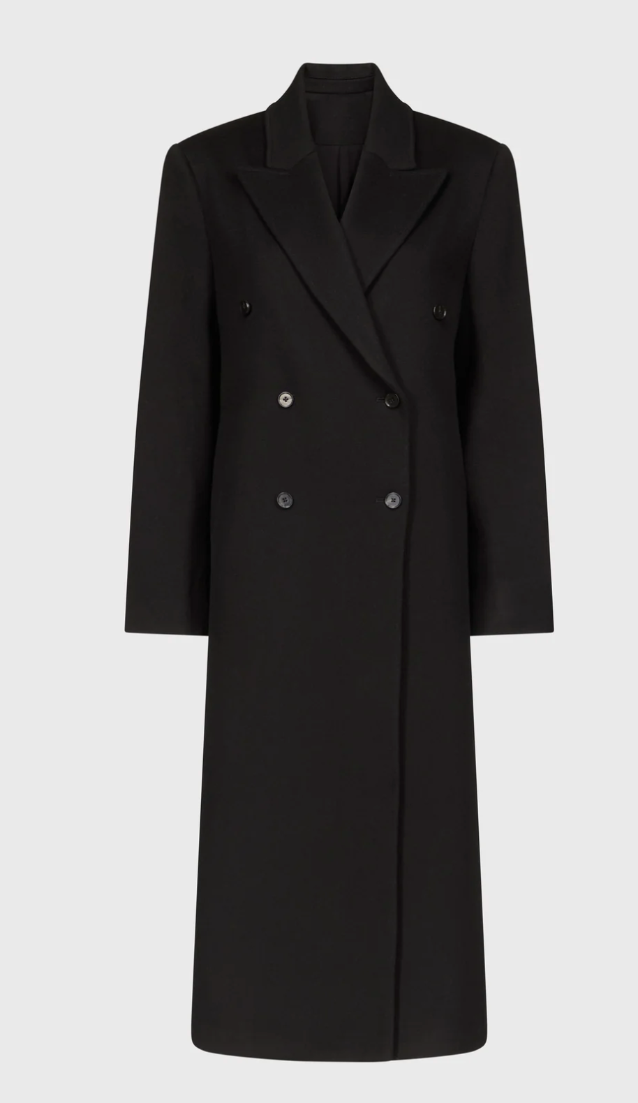 Loulou De Saison Coat Rosco Double Breasted Coat, Black Soho-Boutique