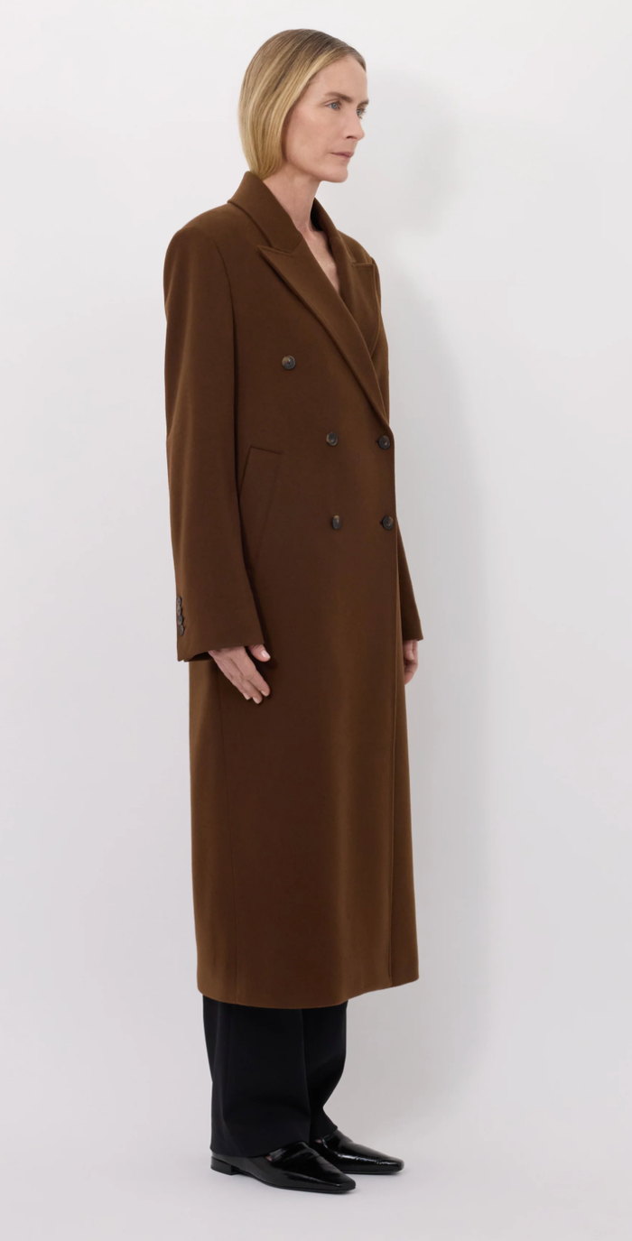Loulou De Saison Coat Rosco Double Breasted Coat, Brown Soho-Boutique