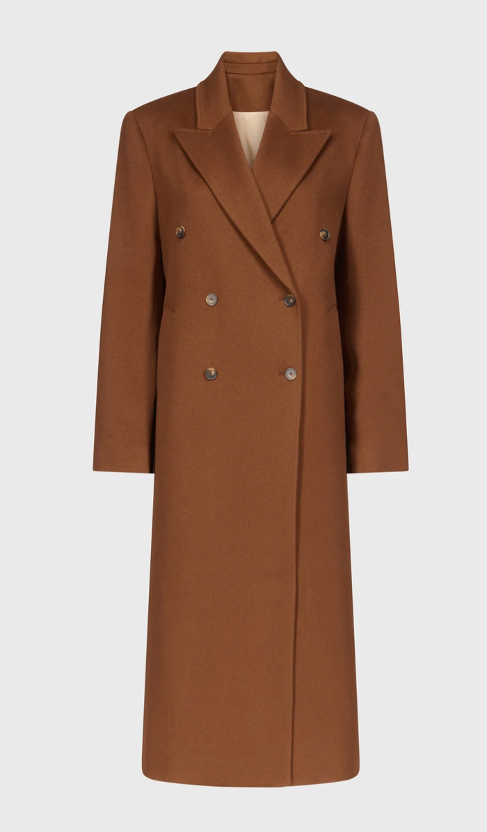 Loulou De Saison Coat Rosco Double Breasted Coat, Brown Soho-Boutique