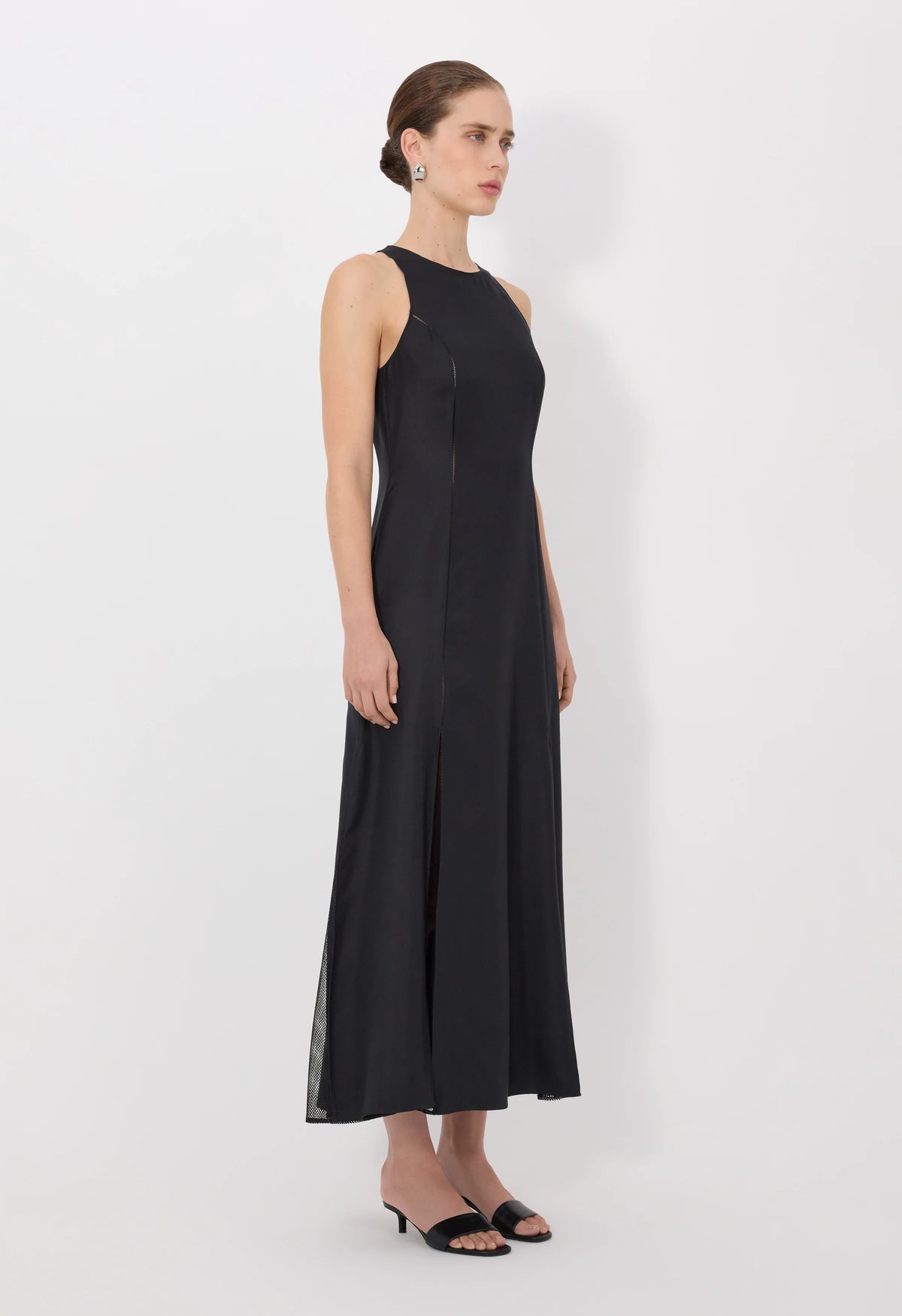 Loulou De Saison Dress Iraka Silk Twill Dress, Black Soho-Boutique