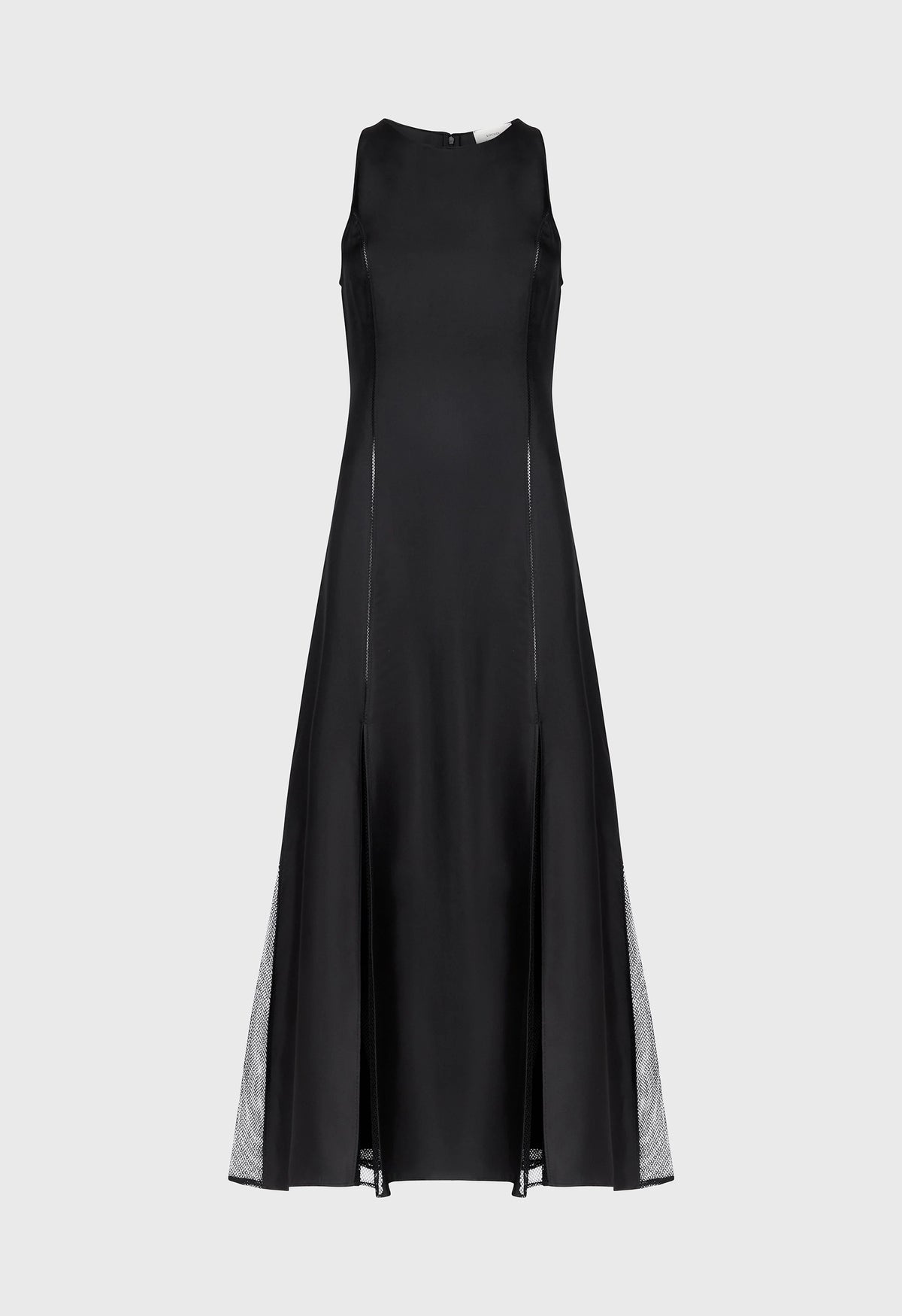 silk twill dress Mira Silk Twill Asymmetric Funnel Neck Dress