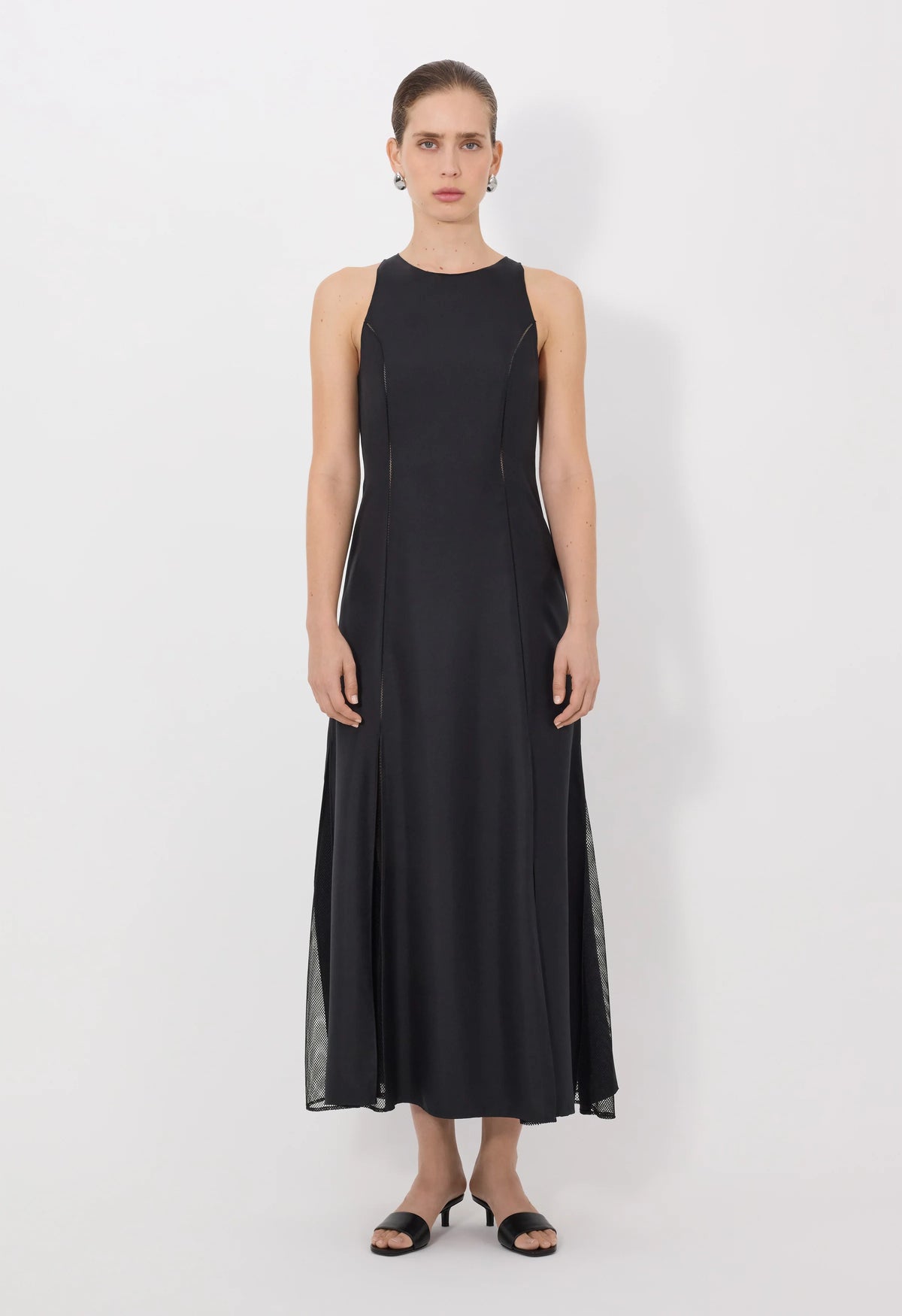 Loulou De Saison Dress Iraka Silk Twill Dress, Black Soho-Boutique