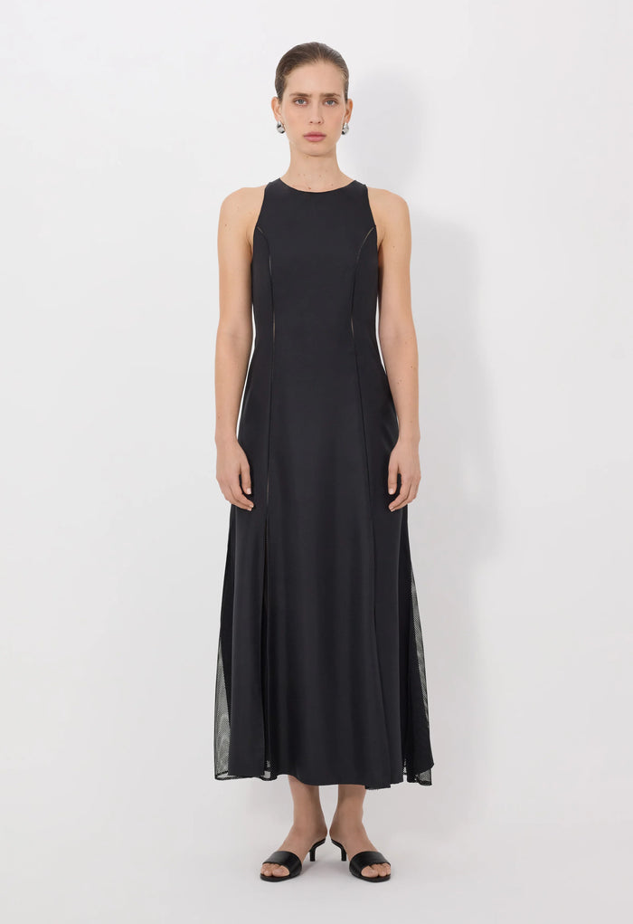 Loulou De Saison Dress Iraka Silk Twill Dress, Black Soho-Boutique