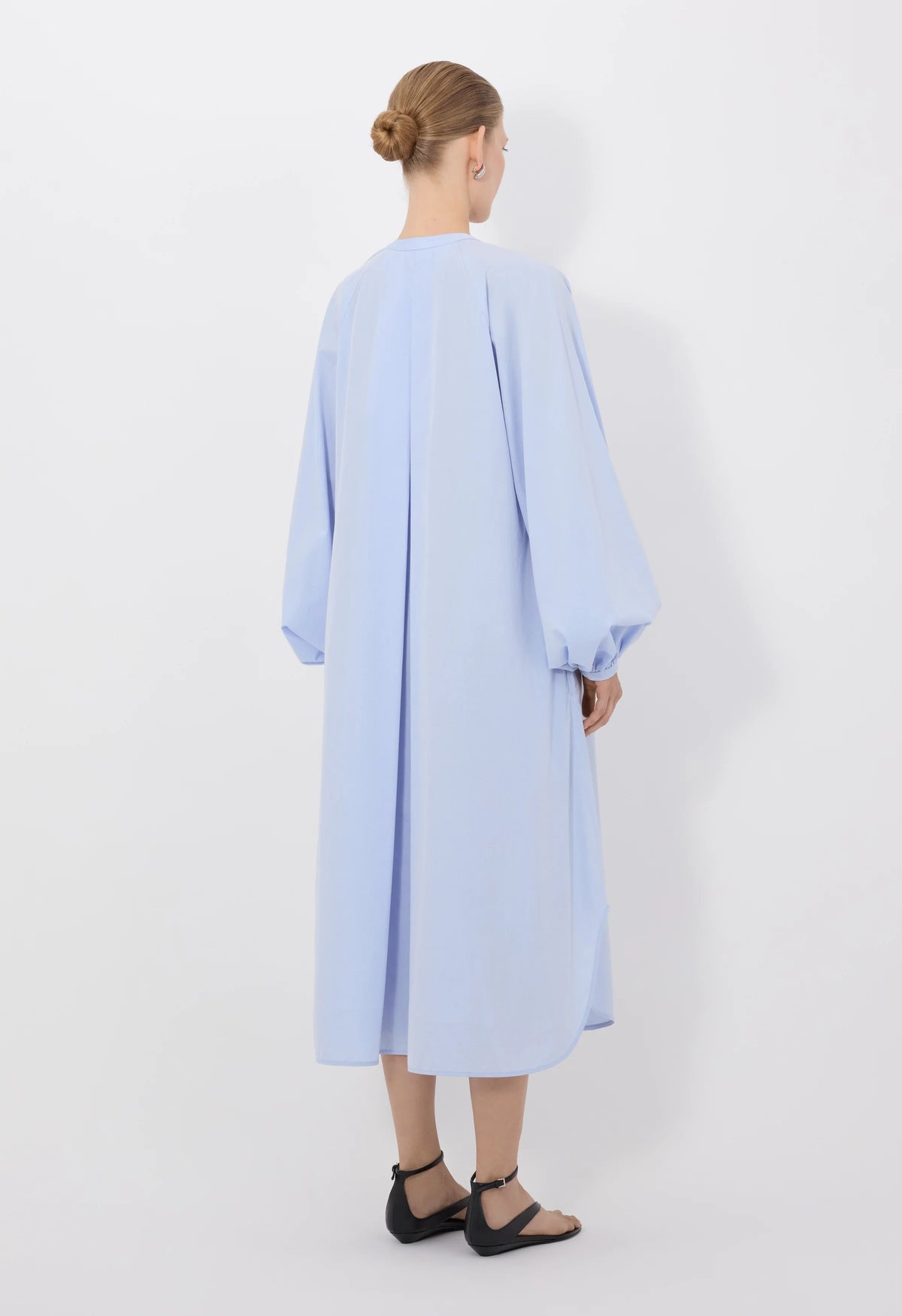 Loulou De Saison Dress Vitti Cotton Poplin Dress, Storm Soho-Boutique