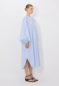 Loulou De Saison Dress Vitti Cotton Poplin Dress, Storm Soho-Boutique