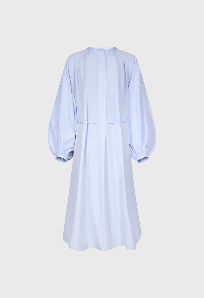 Loulou De Saison Dress Vitti Cotton Poplin Dress, Storm Soho-Boutique