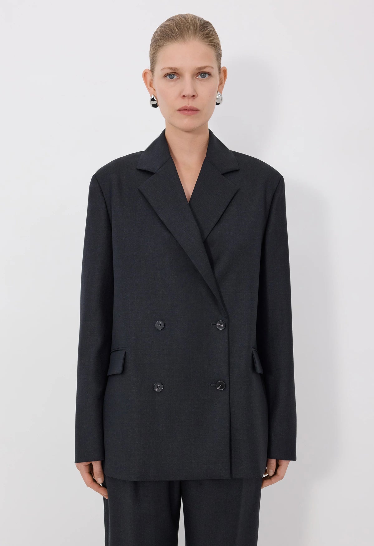 Loulou De Saison Jacket Donau Jacket, Black Melange Soho-Boutique