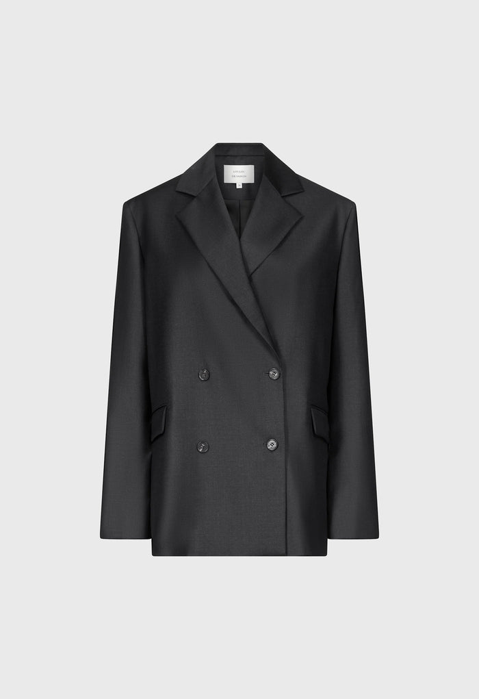 Loulou De Saison Jacket Donau Jacket, Black Melange Soho-Boutique