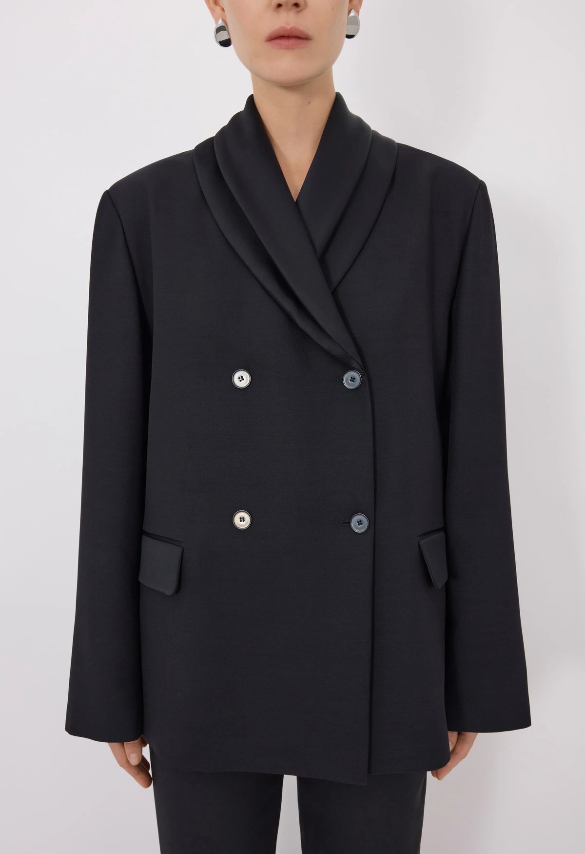Loulou De Saison Jacket Jiha Shawl Collar Jacket, Black Soho-Boutique