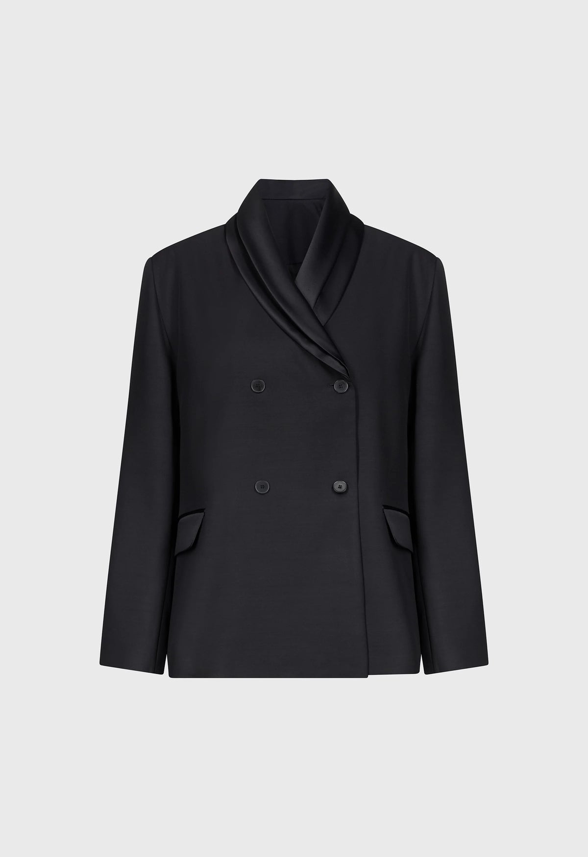 Loulou De Saison Jacket Jiha Shawl Collar Jacket, Black Soho-Boutique