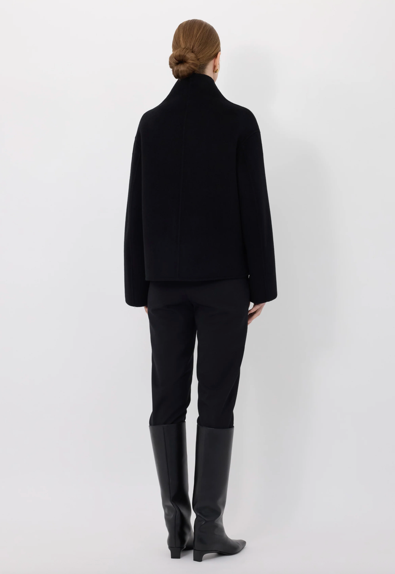Loulou De Saison Jacket Meyer Double Breasted Coat, Black Soho-Boutique