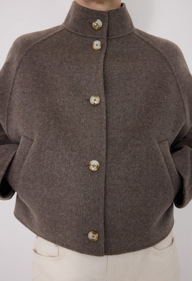 Loulou De Saison Jacket Nyma Jacket, Grey Melange Soho-Boutique
